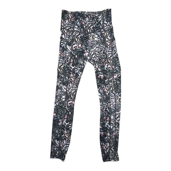 Athleta Gray Print Ultimate Stash 7/8 Tight XXS NWOT - Picture 2 of 9